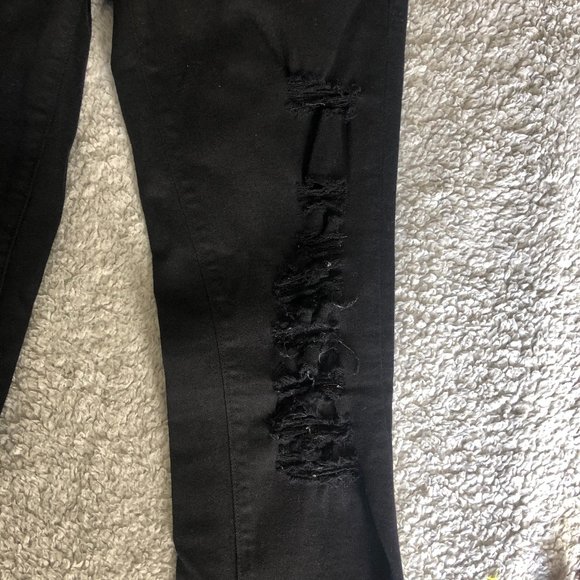 FRAME DENIM BLACK DISTRESSED SIZE 24 - Picture 5 of 6